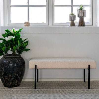 House Nordic Swindon penkki 100x36 cm beige HN1231, mustat jalat